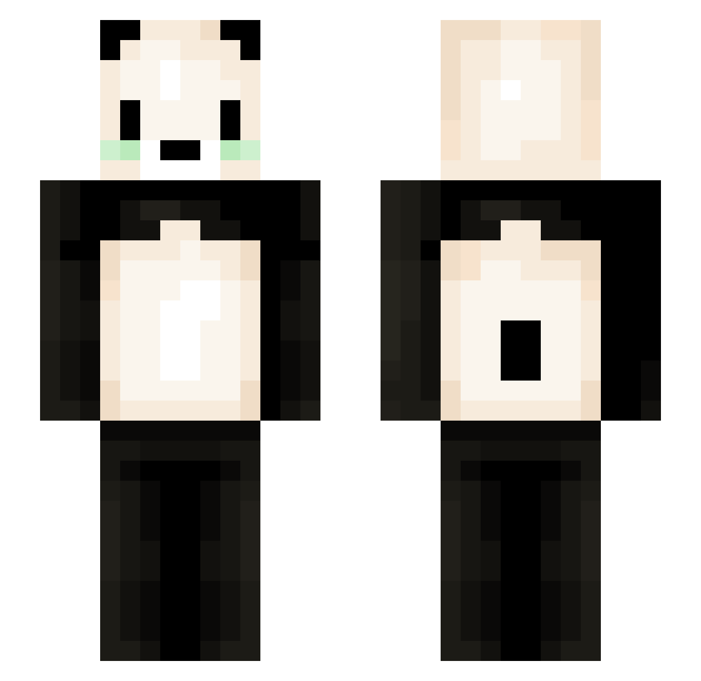 Strawflower Minecraft skin, front and back view