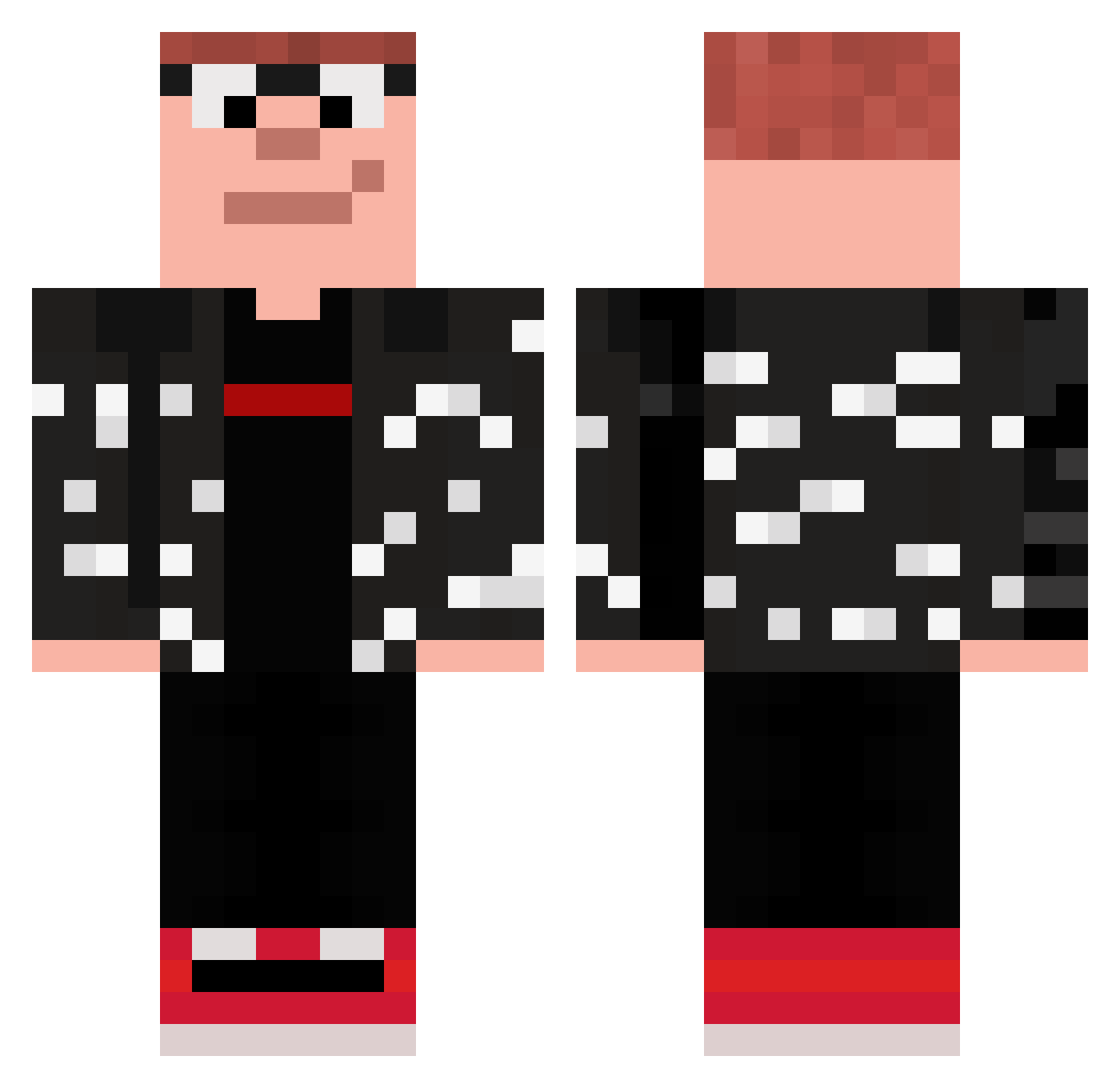 TriggerCaporeno Minecraft skin, front and back view
