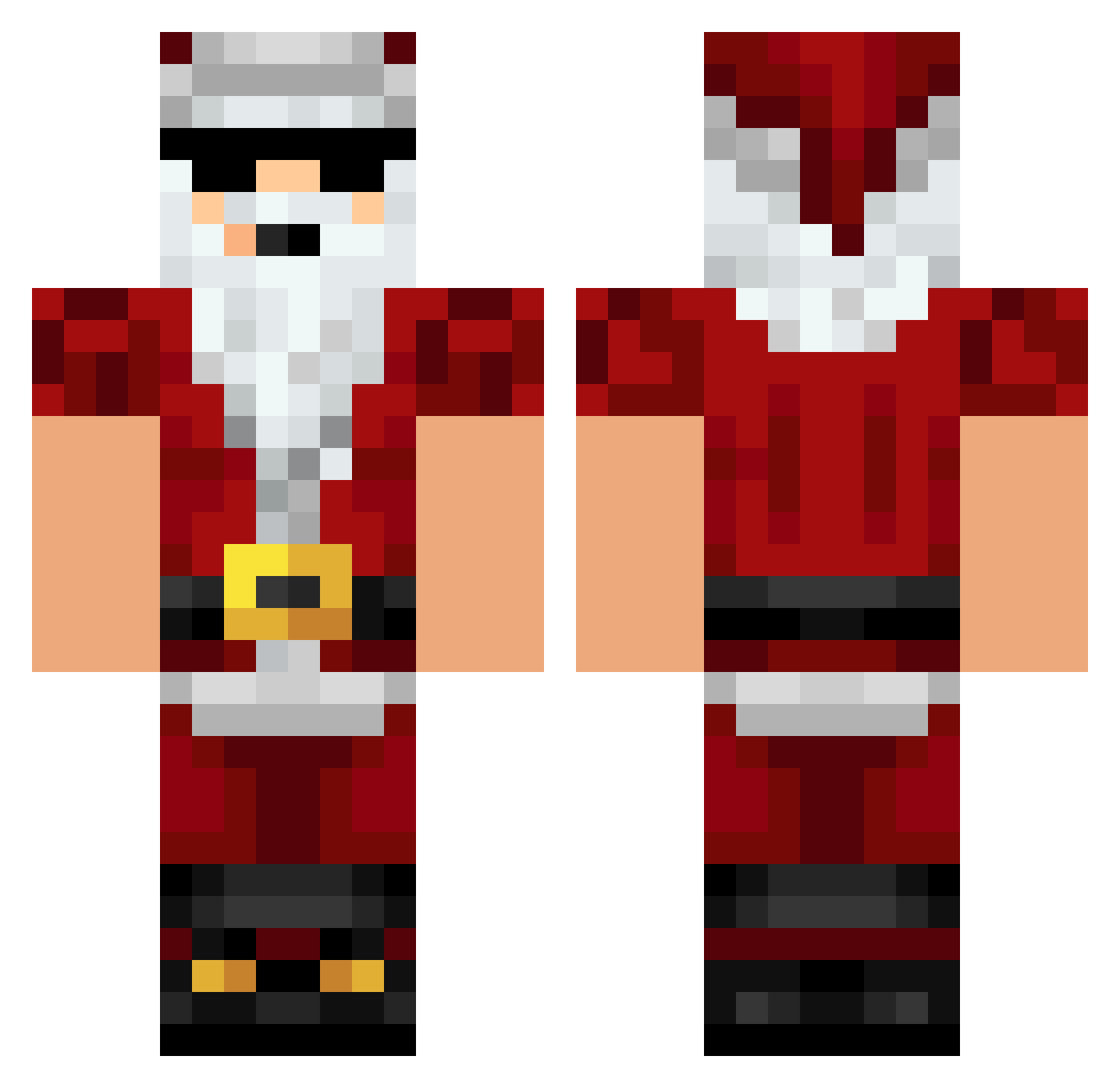 VibeMaster69 Minecraft skin, front and back view