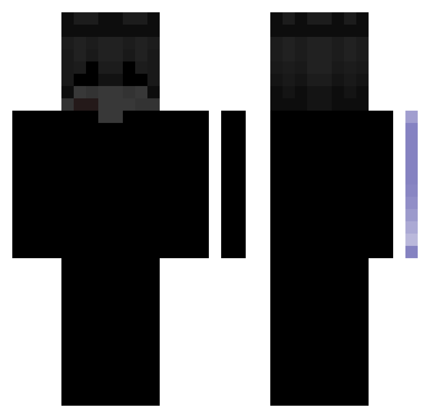 Willowttt Minecraft skin, front and back view