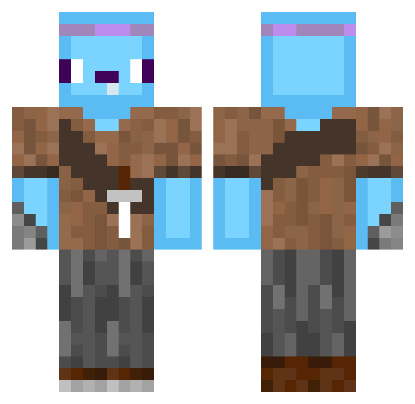 blue_hawk12 Minecraft skin, front and back view