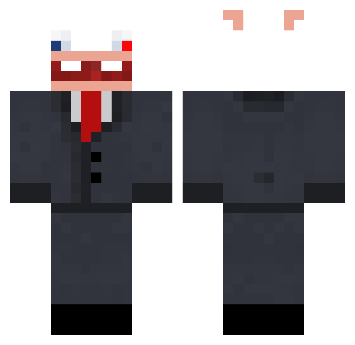 Raaren19 Minecraft skin, front and back view