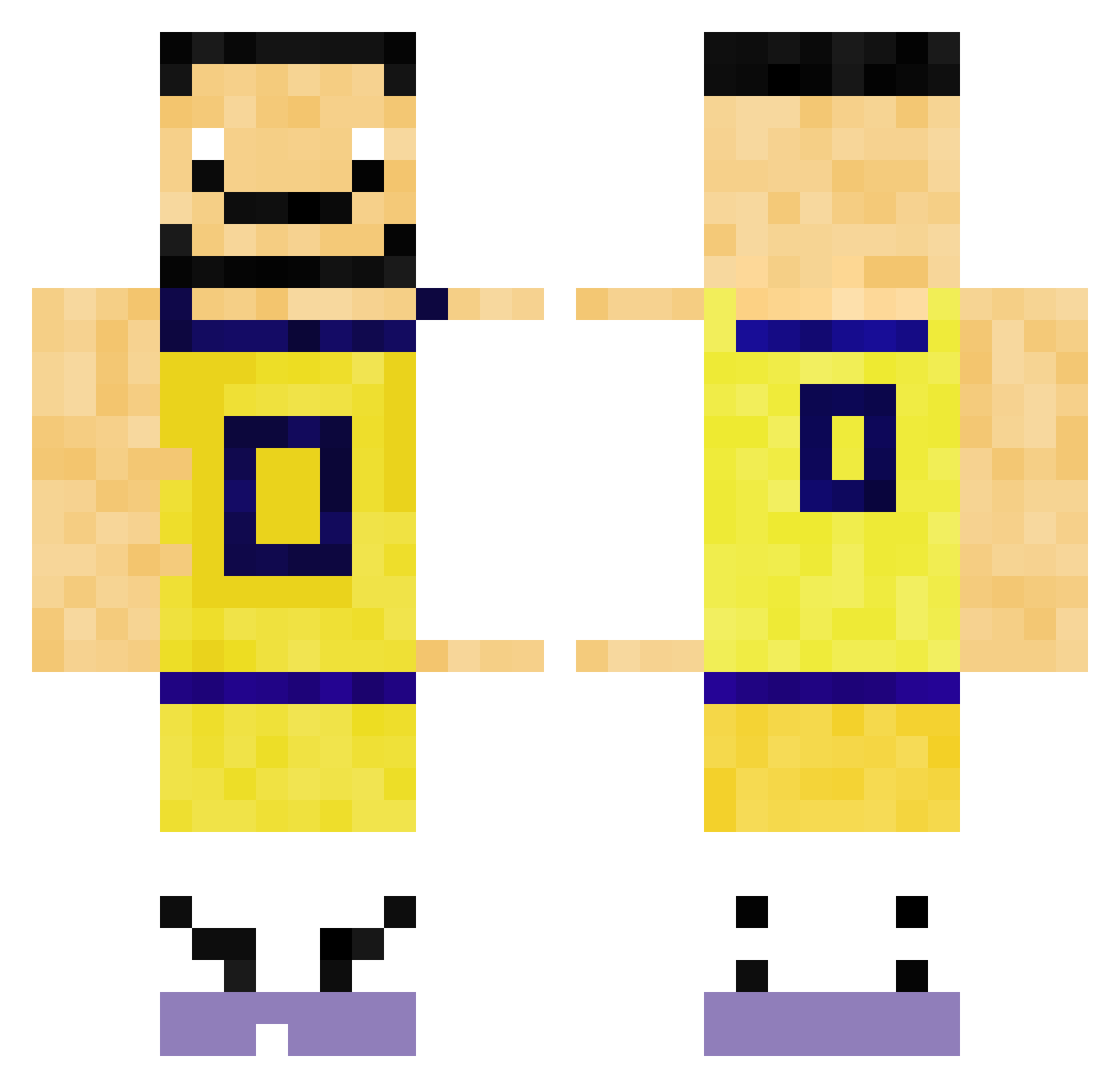 kcwright706 Minecraft skin, front and back view