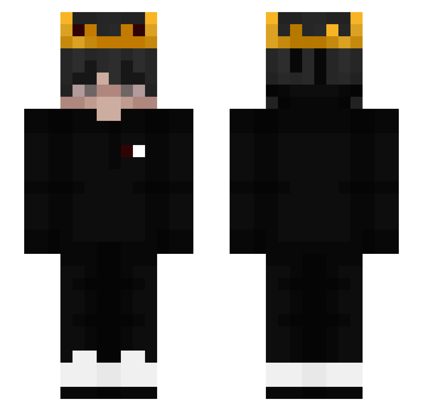 MertCsGo16 Minecraft skin, front and back view