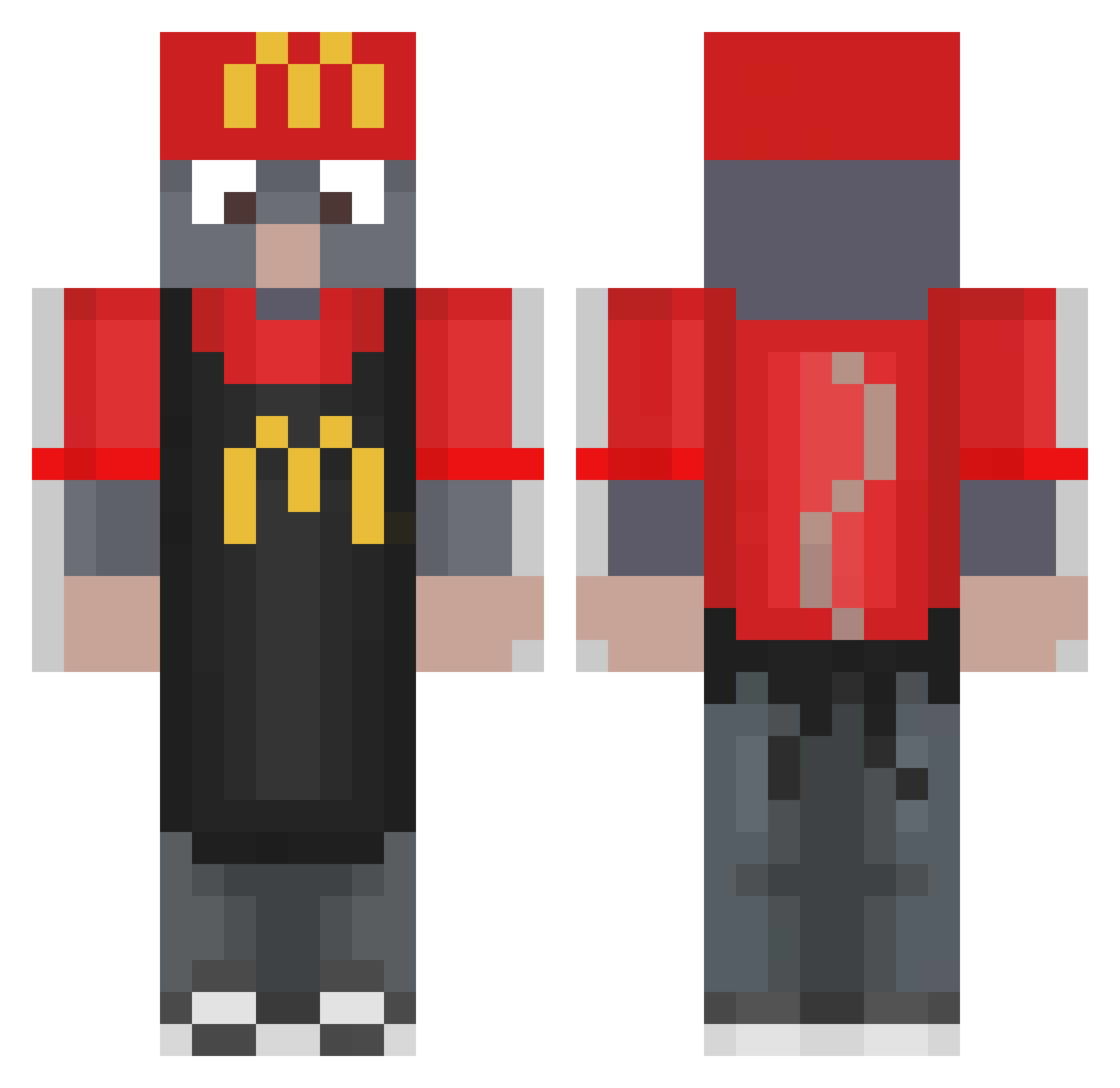 Demonic_Salsa Minecraft skin, front and back view