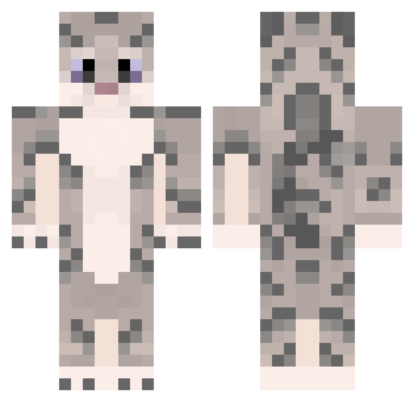 l_llEndlessll_l Minecraft skin, front and back view