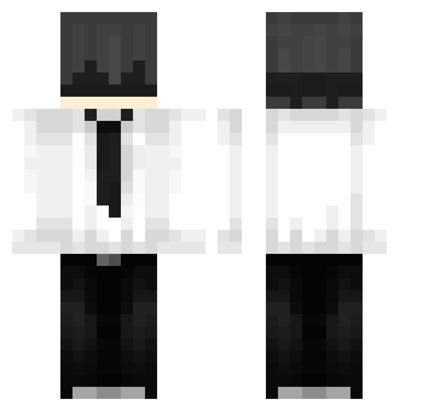 DampyWampy Minecraft skin, front and back view