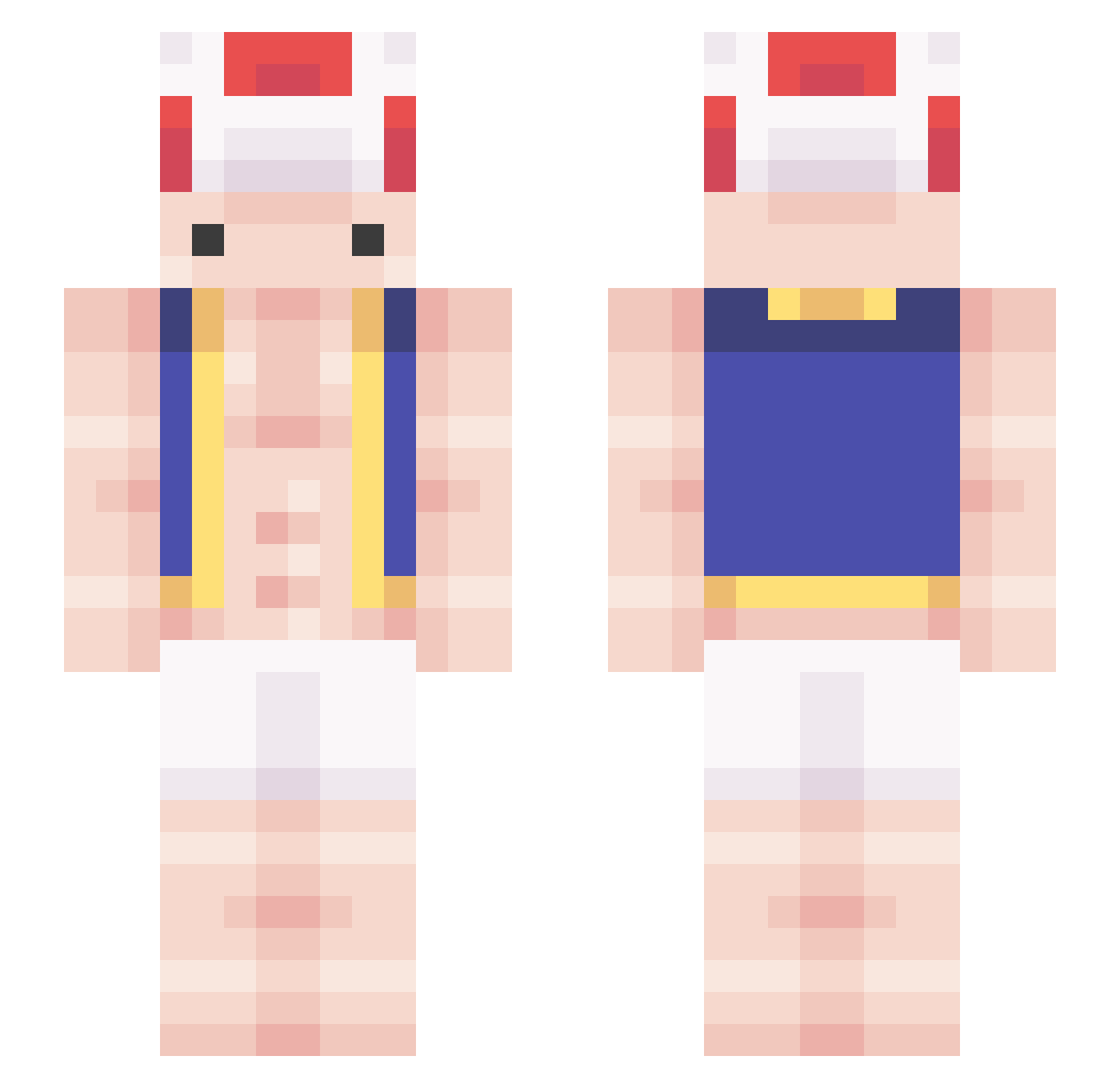 BaffledApe Minecraft skin, front and back view