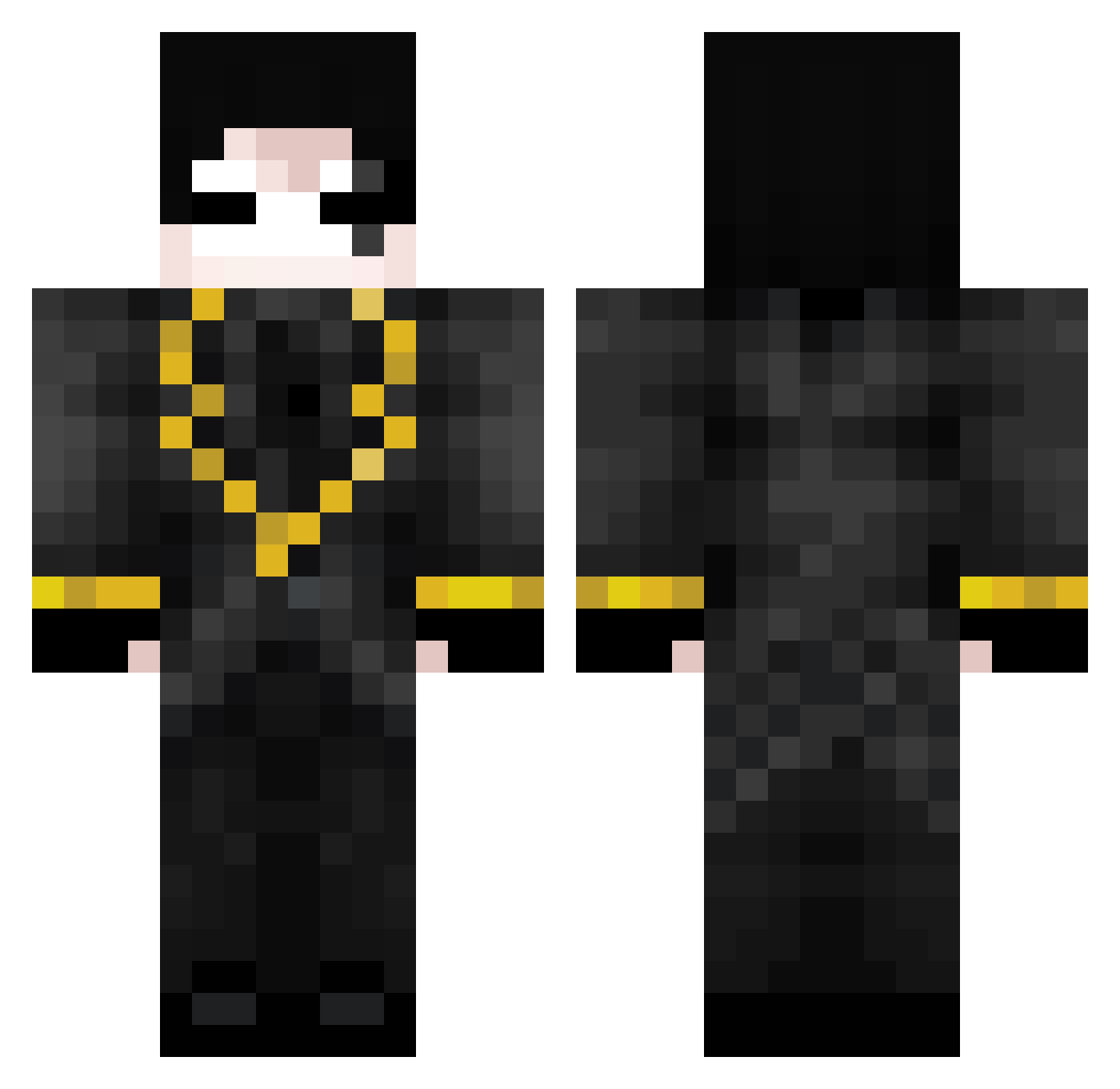 Loploop10 Minecraft skin, front and back view