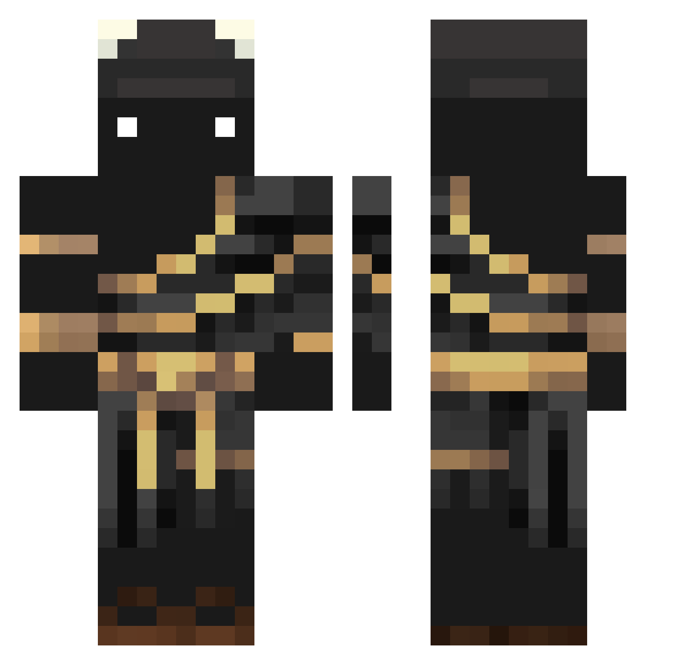 Snaify Minecraft skin, front and back view