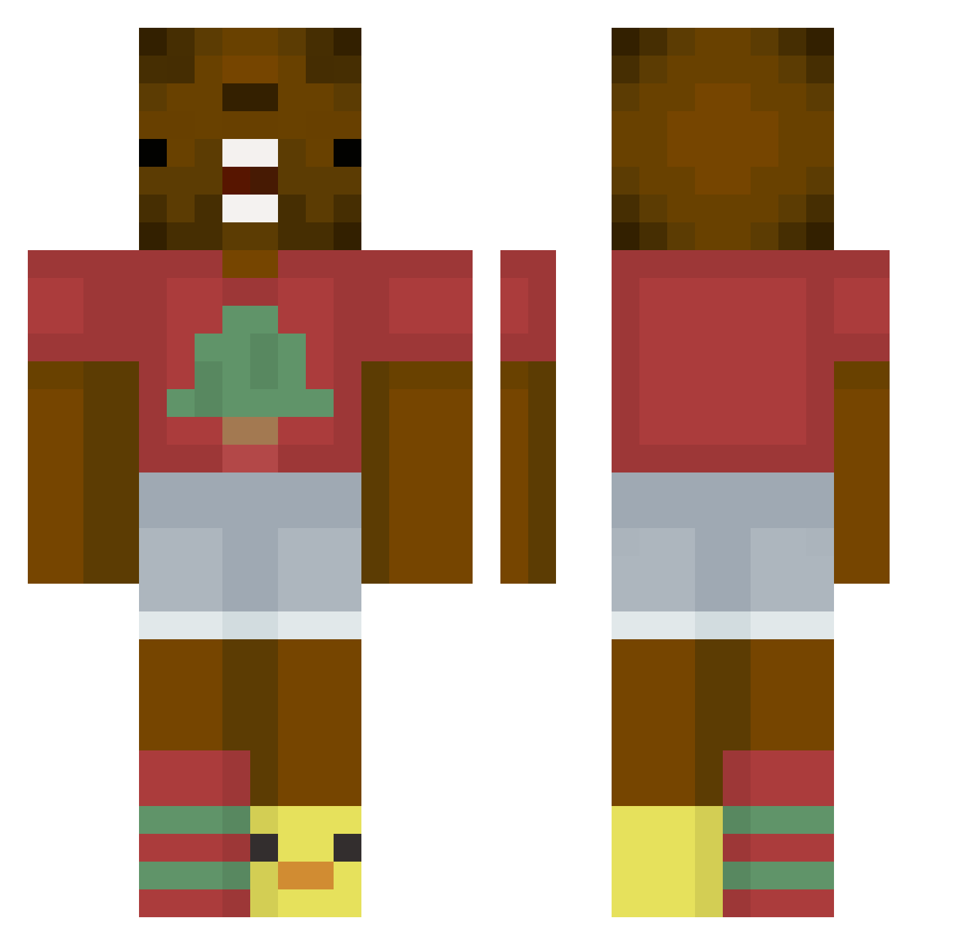 ketaluvr Minecraft skin, front and back view