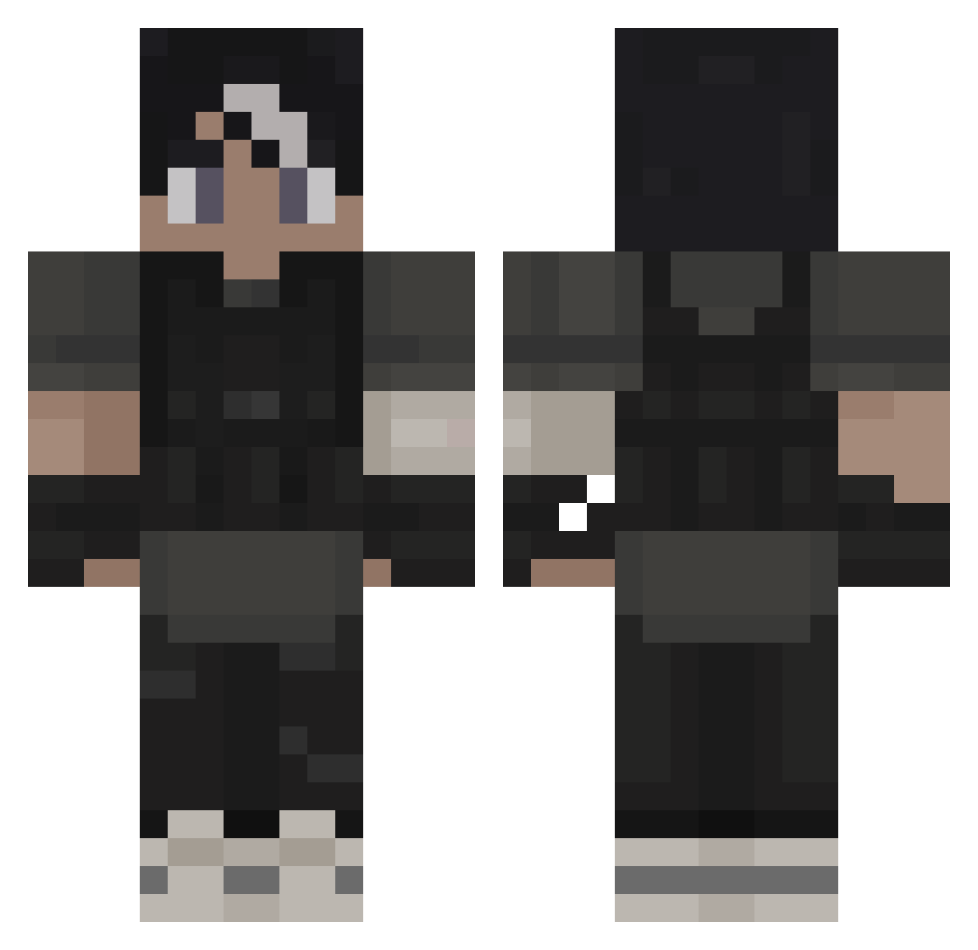 kotarbona Minecraft skin, front and back view