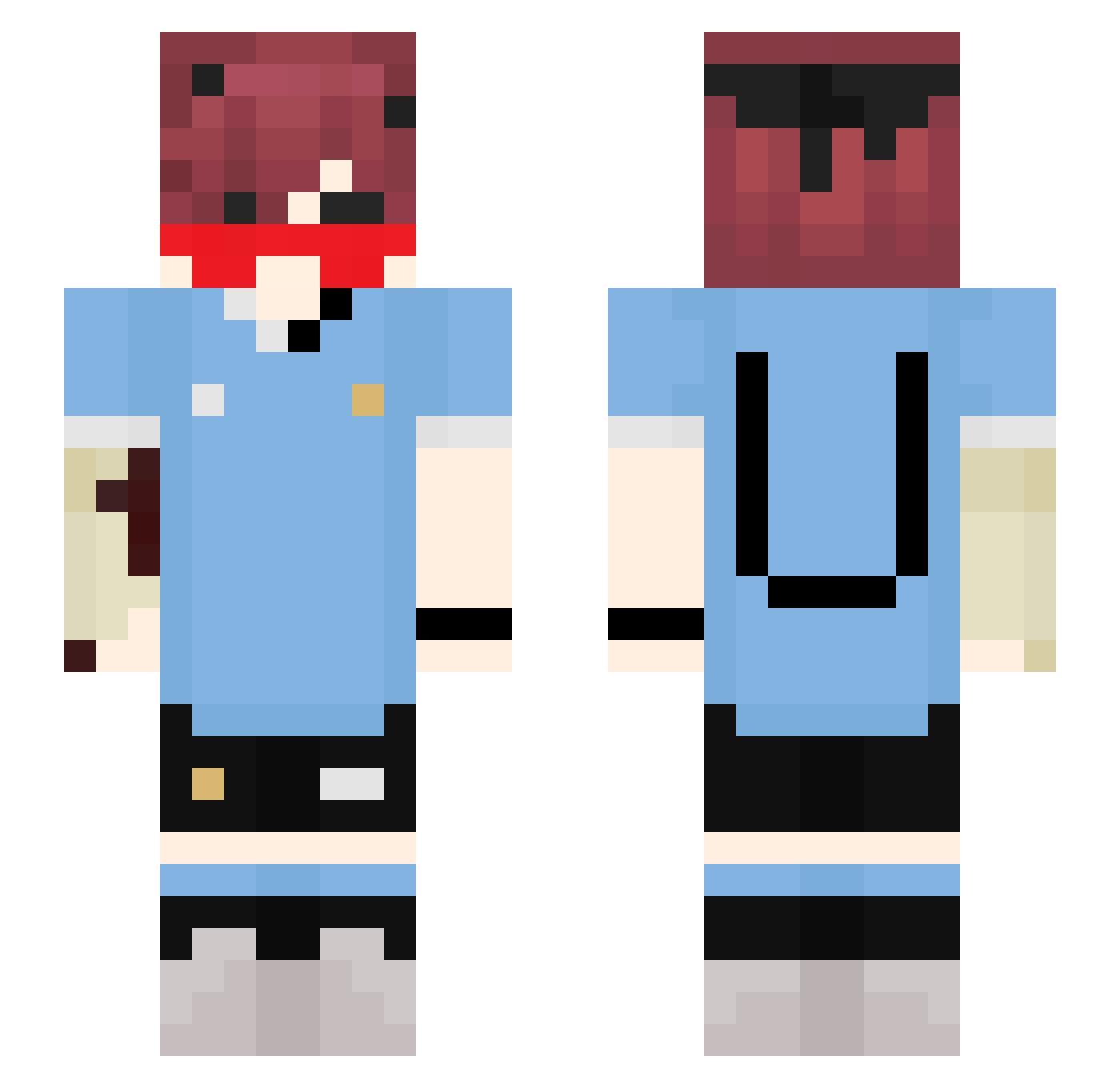 _PonySalvaje Minecraft skin, front and back view