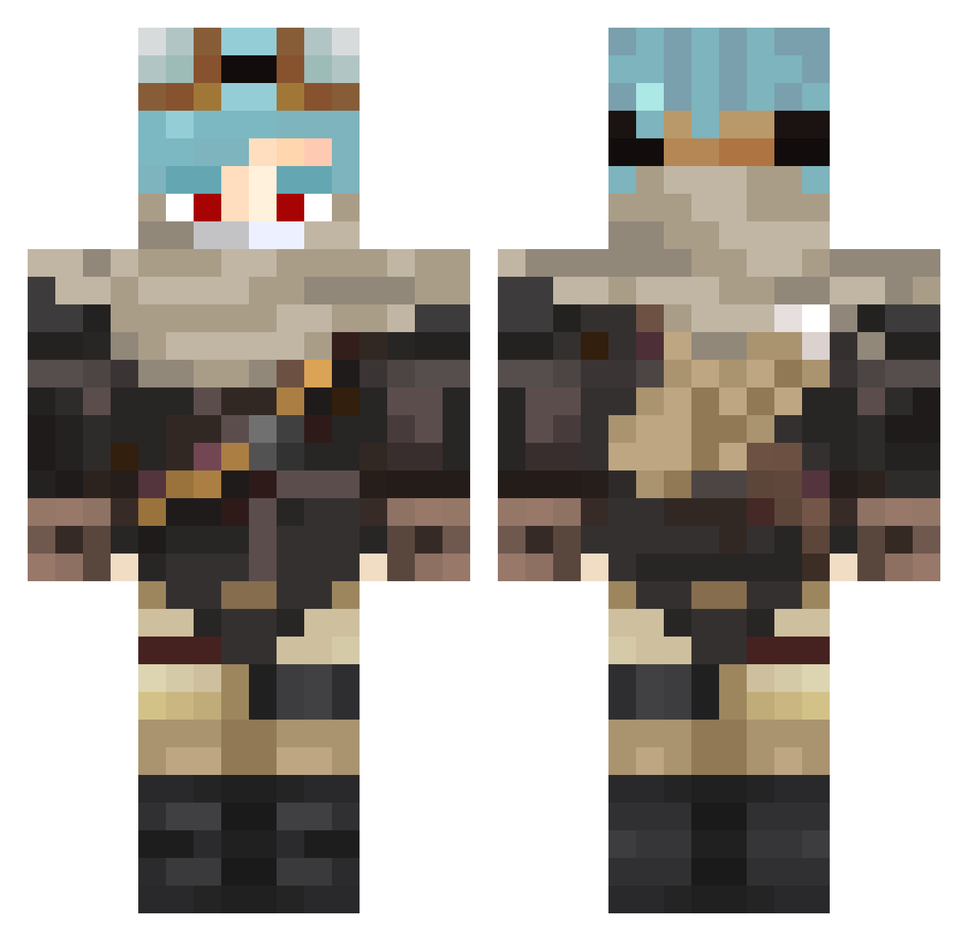 StreetRat69420 Minecraft skin, front and back view