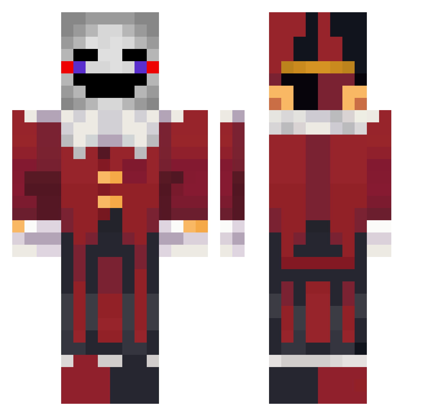 jesus_2013 Minecraft skin, front and back view