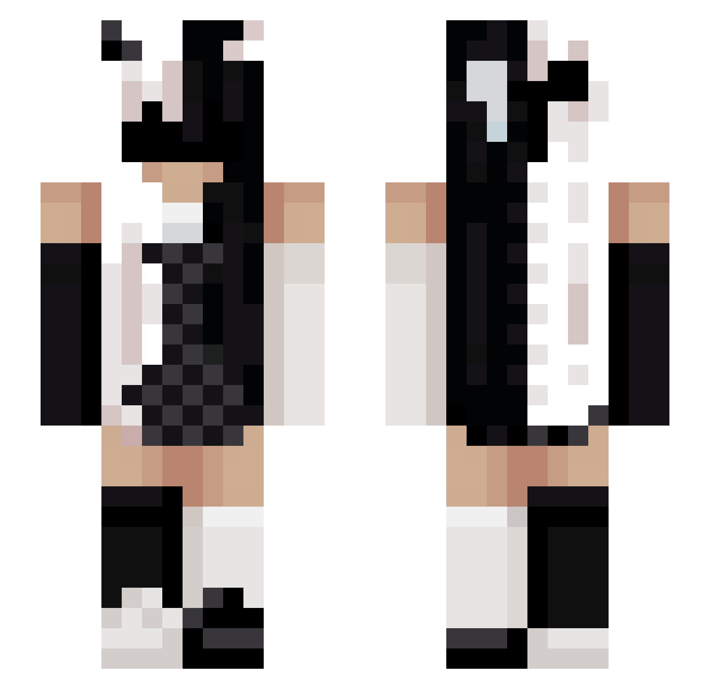 toxcyy Minecraft skin, front and back view