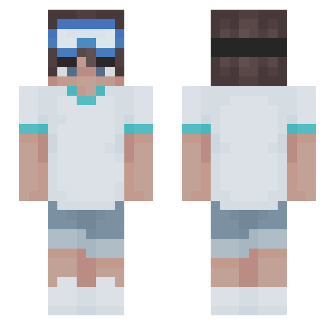 111Magneto111 Minecraft skin, front and back view