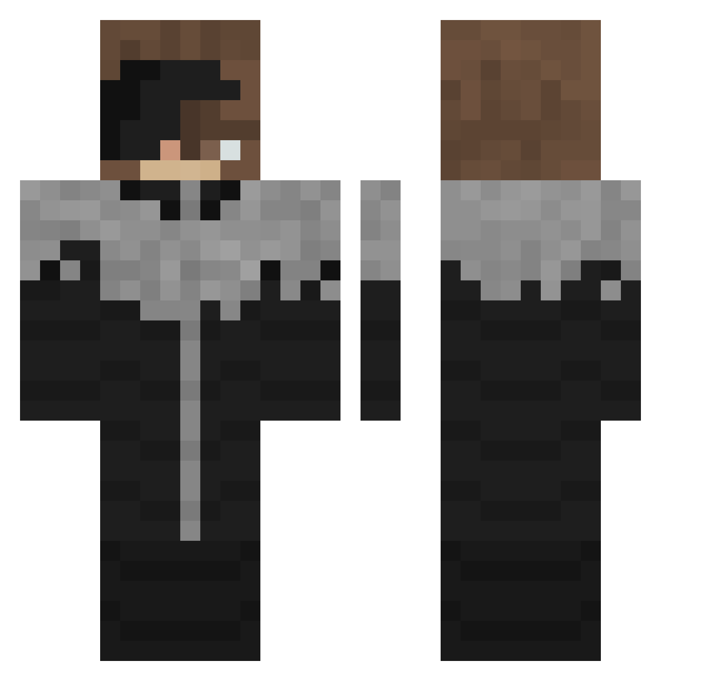 IizanamiI Minecraft skin, front and back view