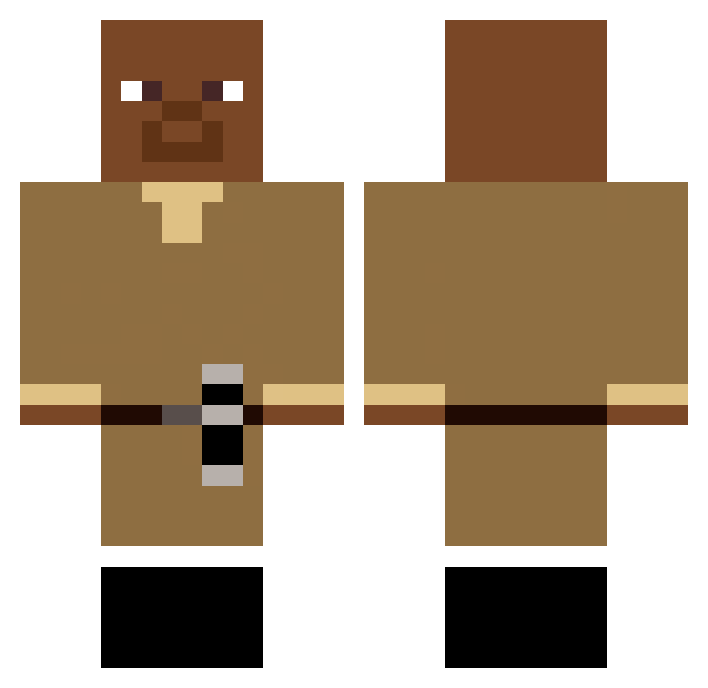 Raucherlunge187 Minecraft skin, front and back view