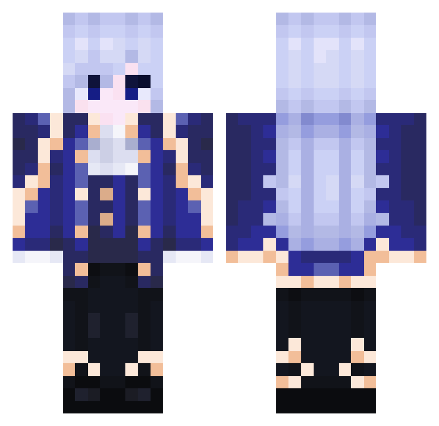 daixanh Minecraft skin, front and back view
