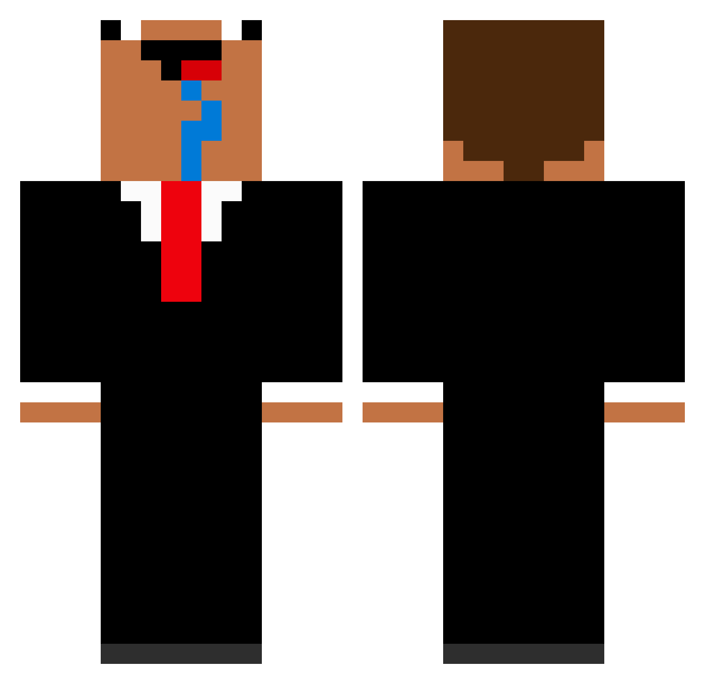 BigMan_Sam Minecraft skin, front and back view