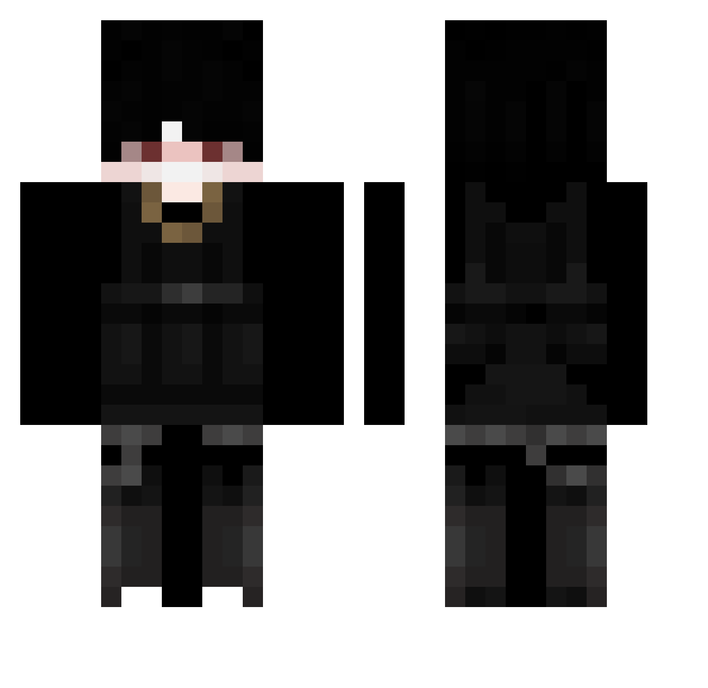 Bumbumszable Minecraft skin, front and back view