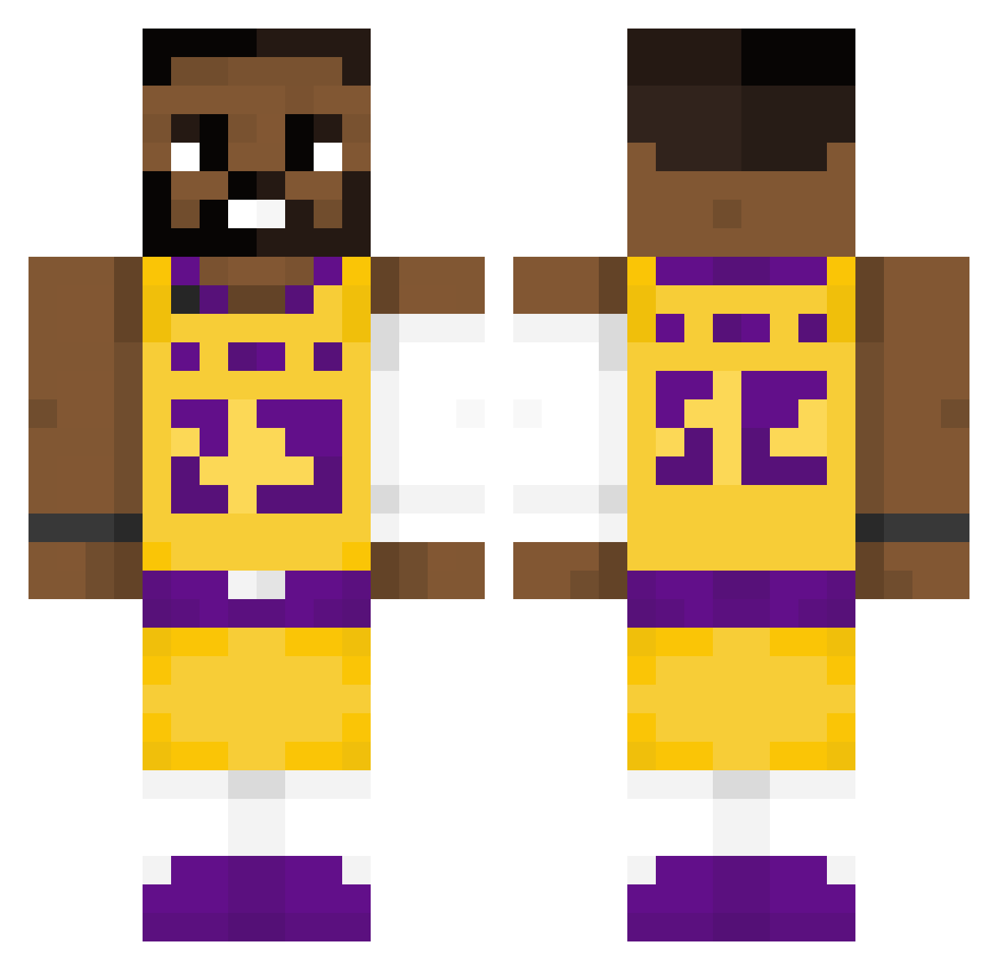 Huibmeneer Minecraft skin, front and back view