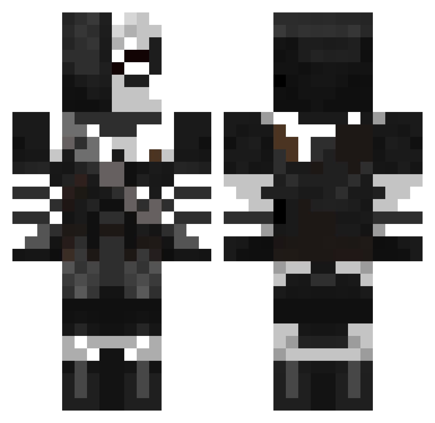ItsEfra Minecraft skin, front and back view