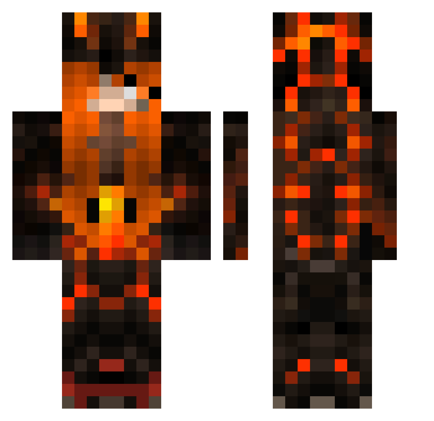 Xemphren Minecraft skin, front and back view