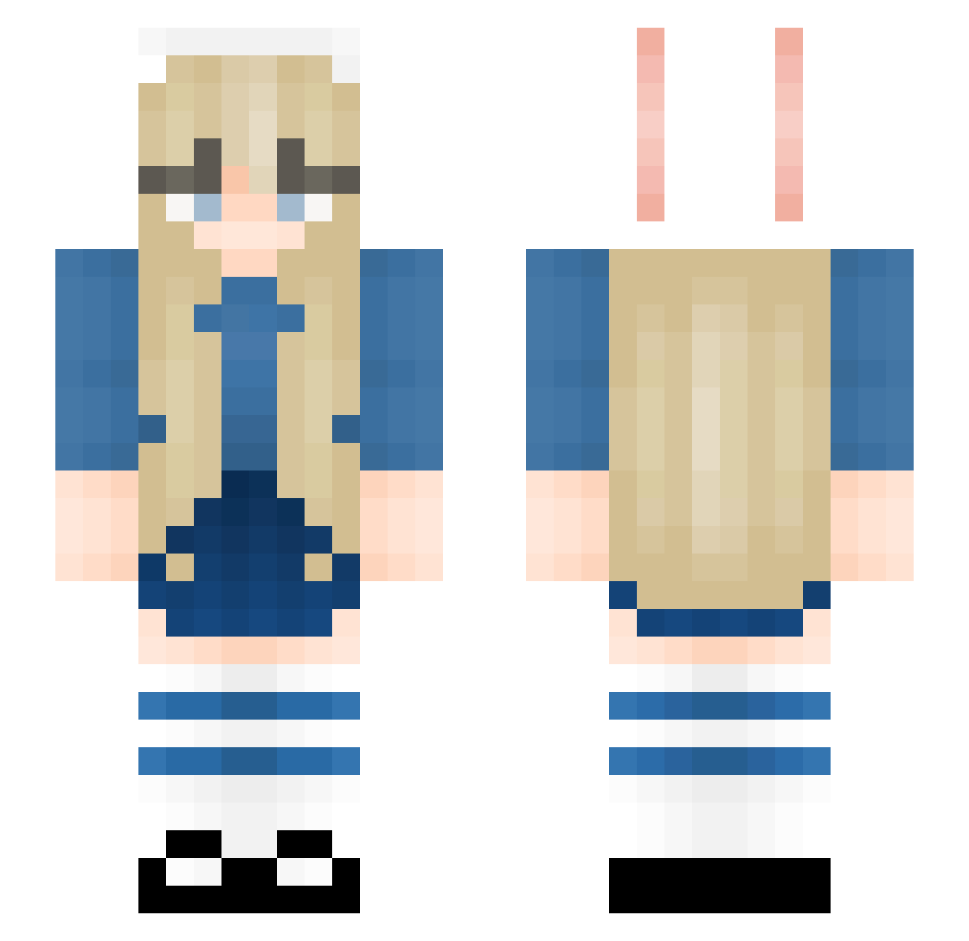 Meatwad8755 Minecraft skin, front and back view