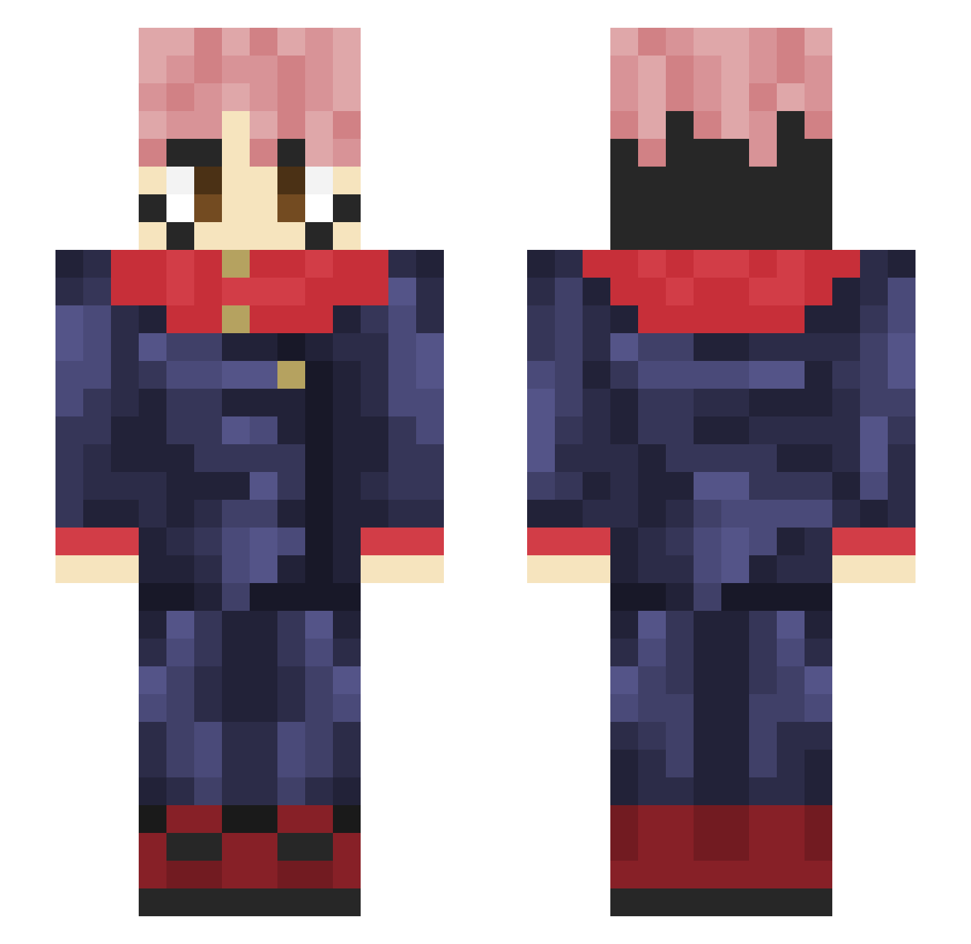 Sleep_Upan Minecraft skin, front and back view