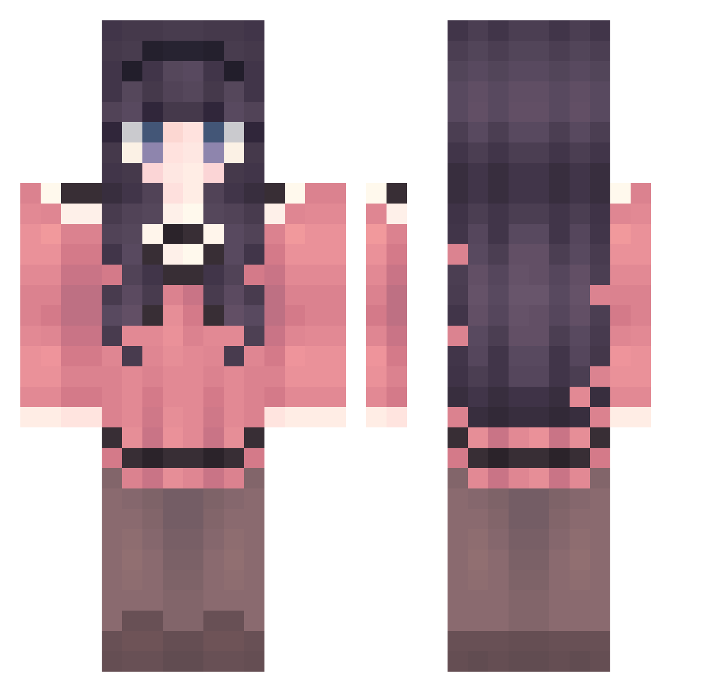 DanielNazz Minecraft skin, front and back view