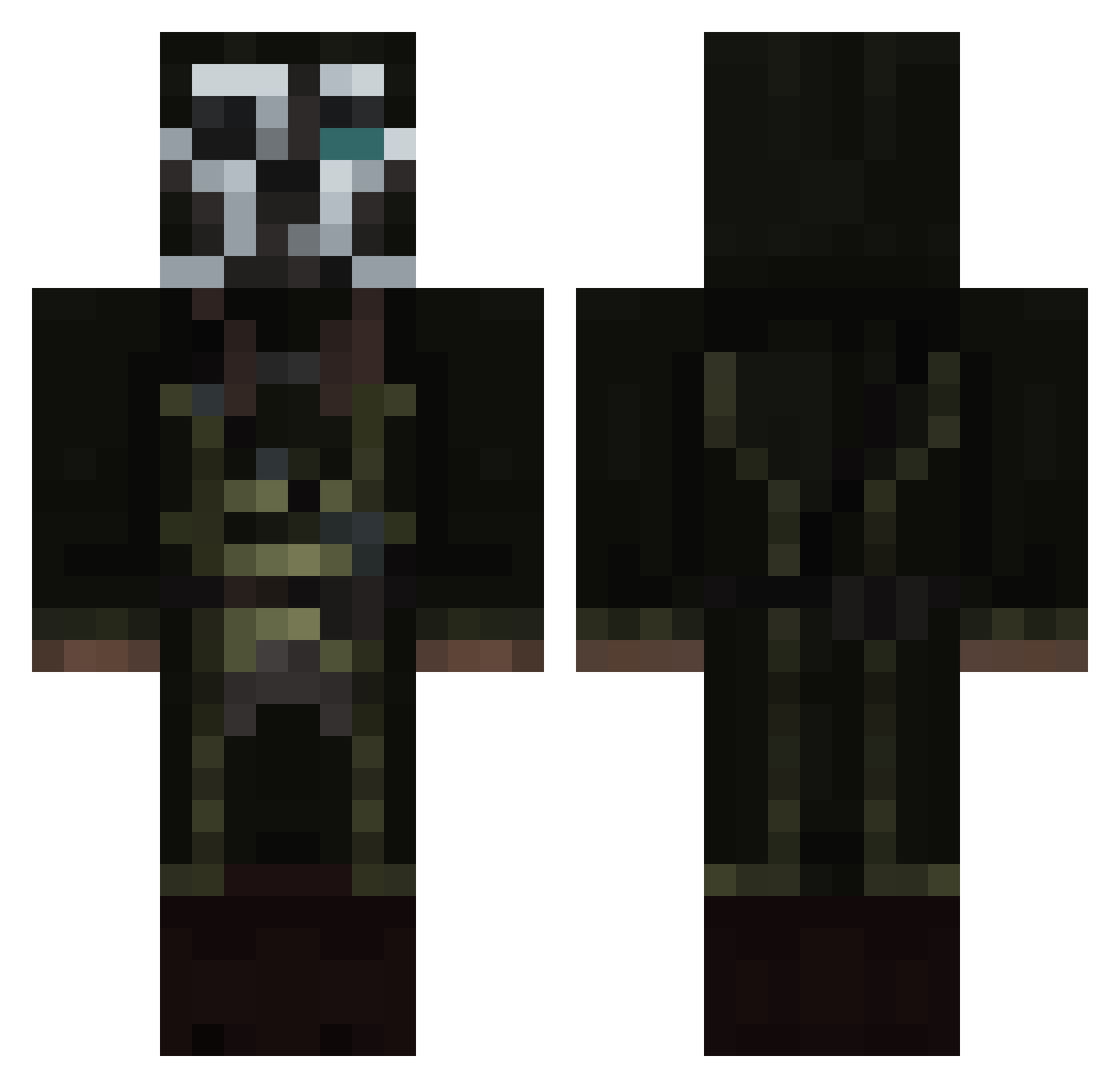 CoolG0D Minecraft skin, front and back view