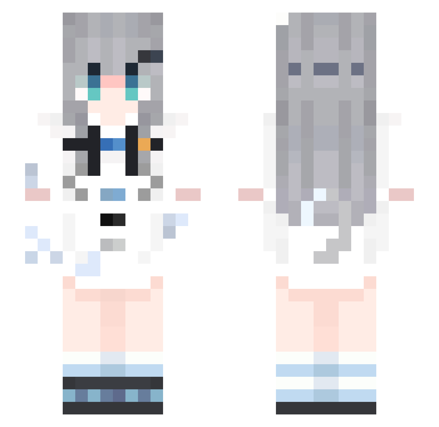 pywong921x Minecraft skin, front and back view