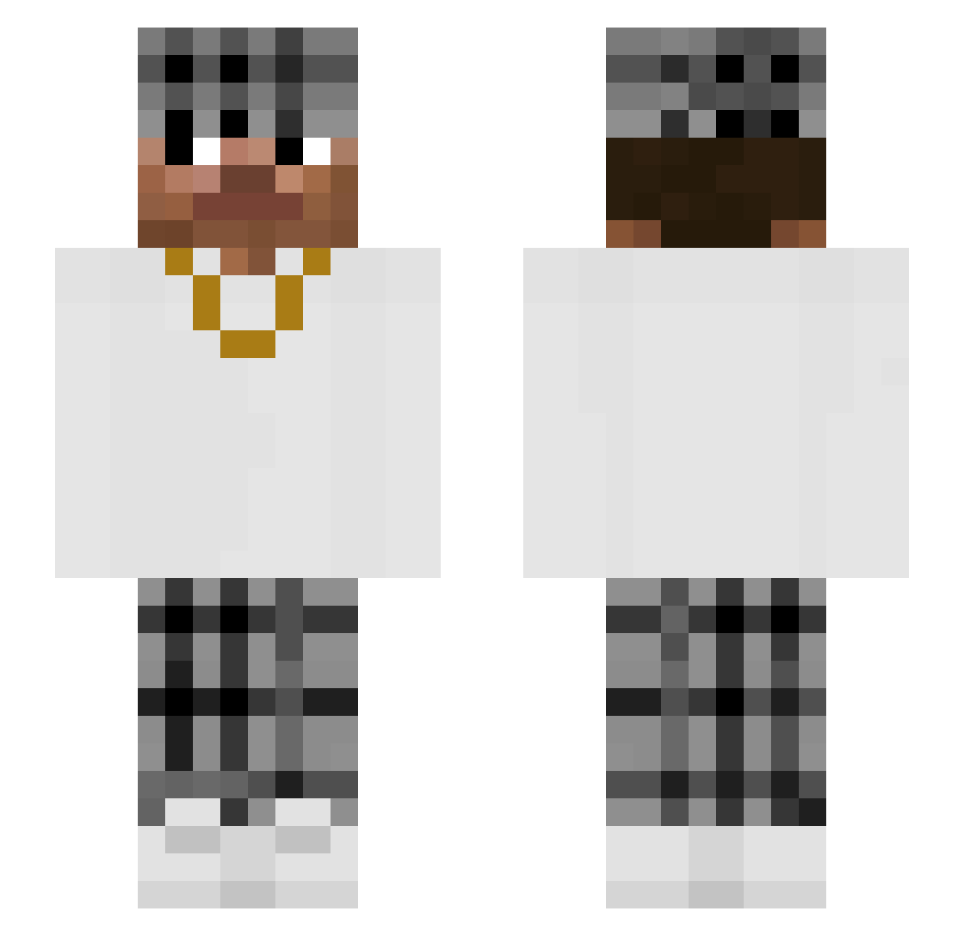 Quazyy_ Minecraft skin, front and back view