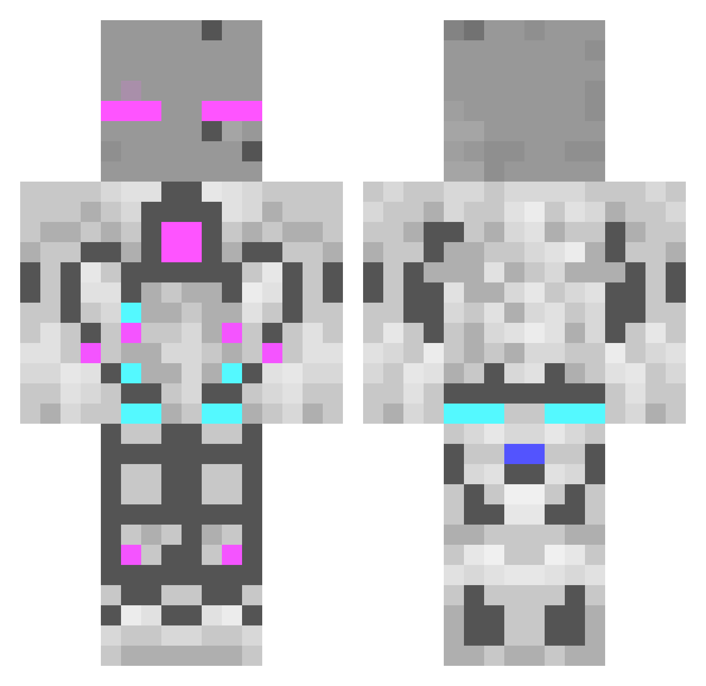 Mahrsinantais44 Minecraft skin, front and back view