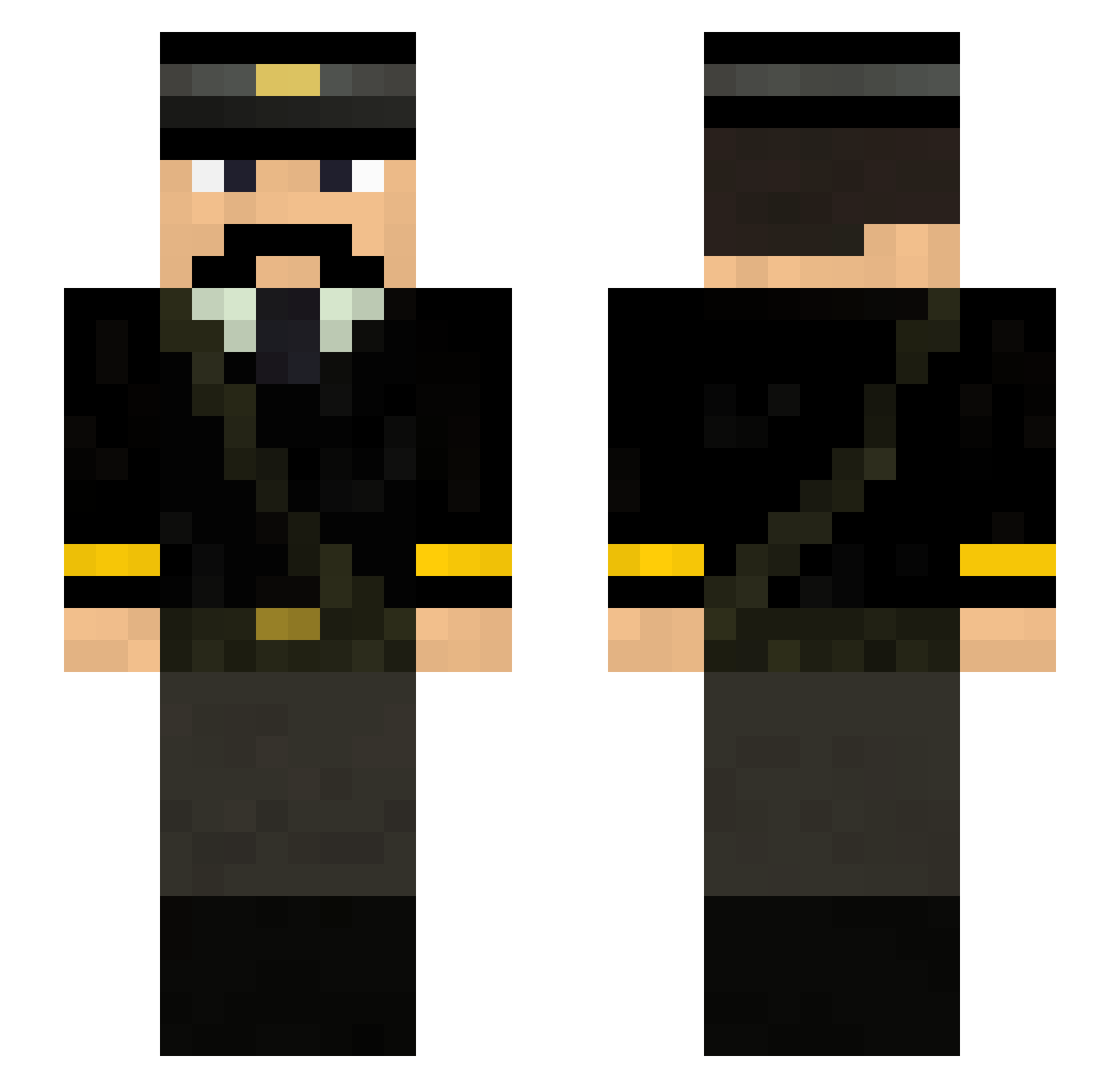 Abo_5alto Minecraft skin, front and back view