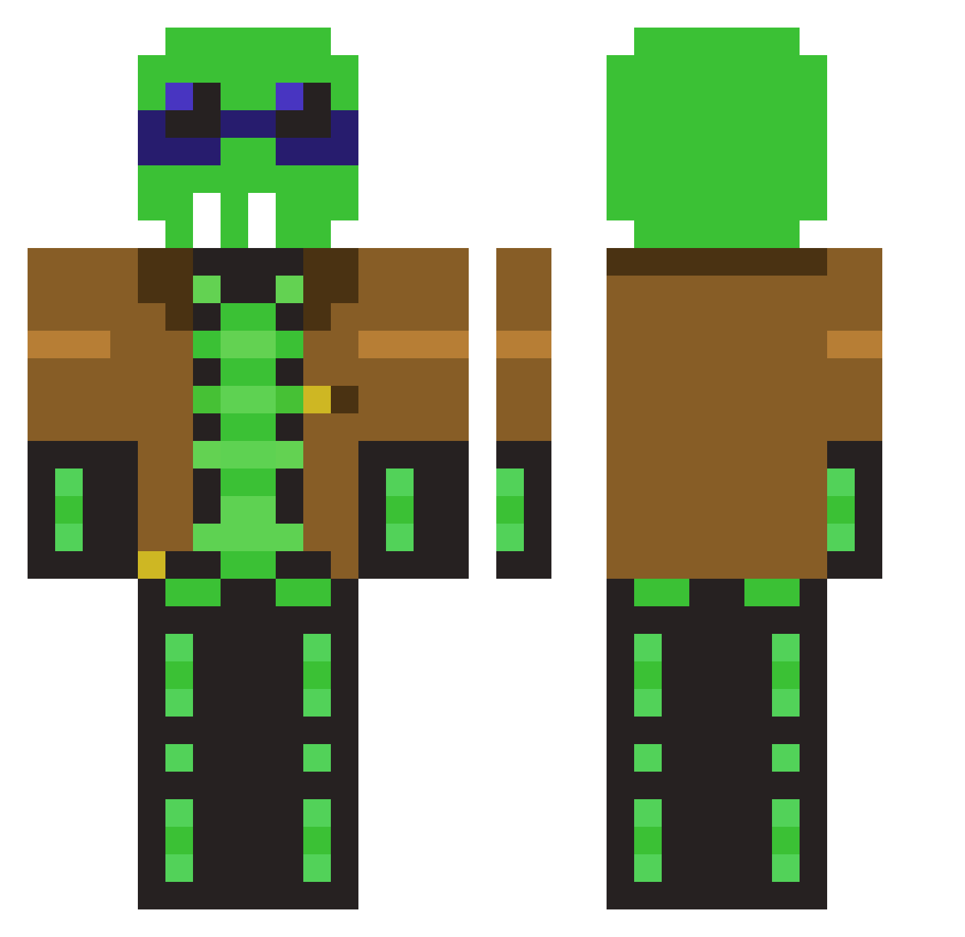 AAA_BBB Minecraft skin, front and back view