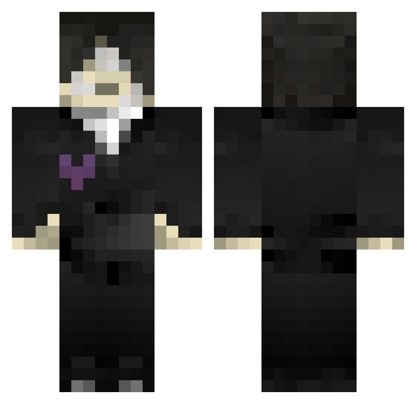 s_pauline Minecraft skin, front and back view