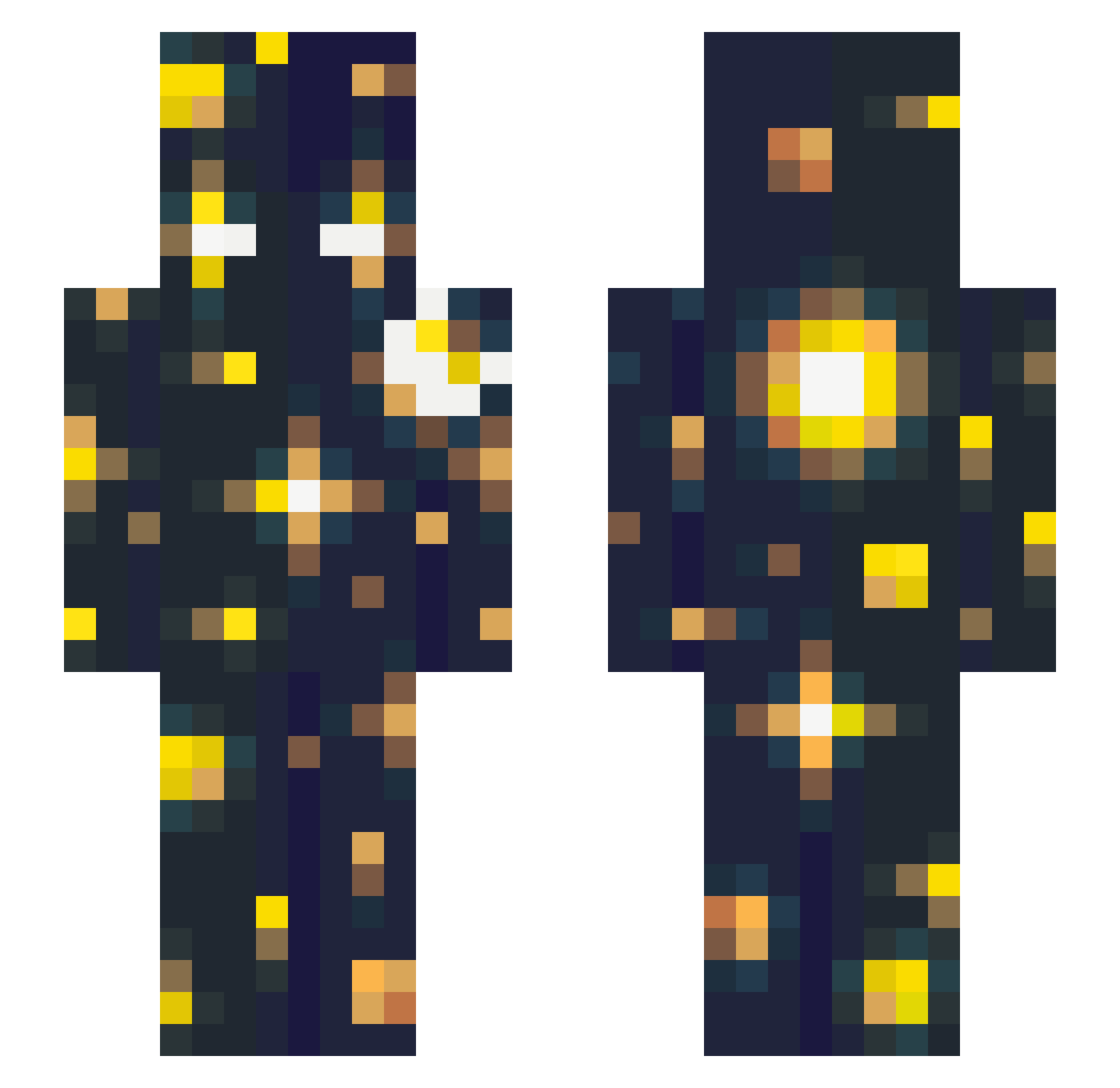 sL4pt Minecraft skin, front and back view