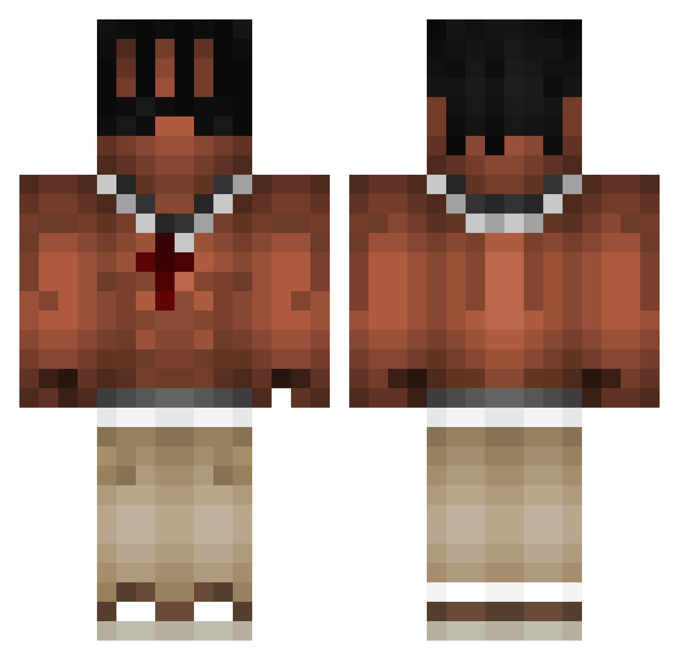 IfergyI Minecraft skin, front and back view