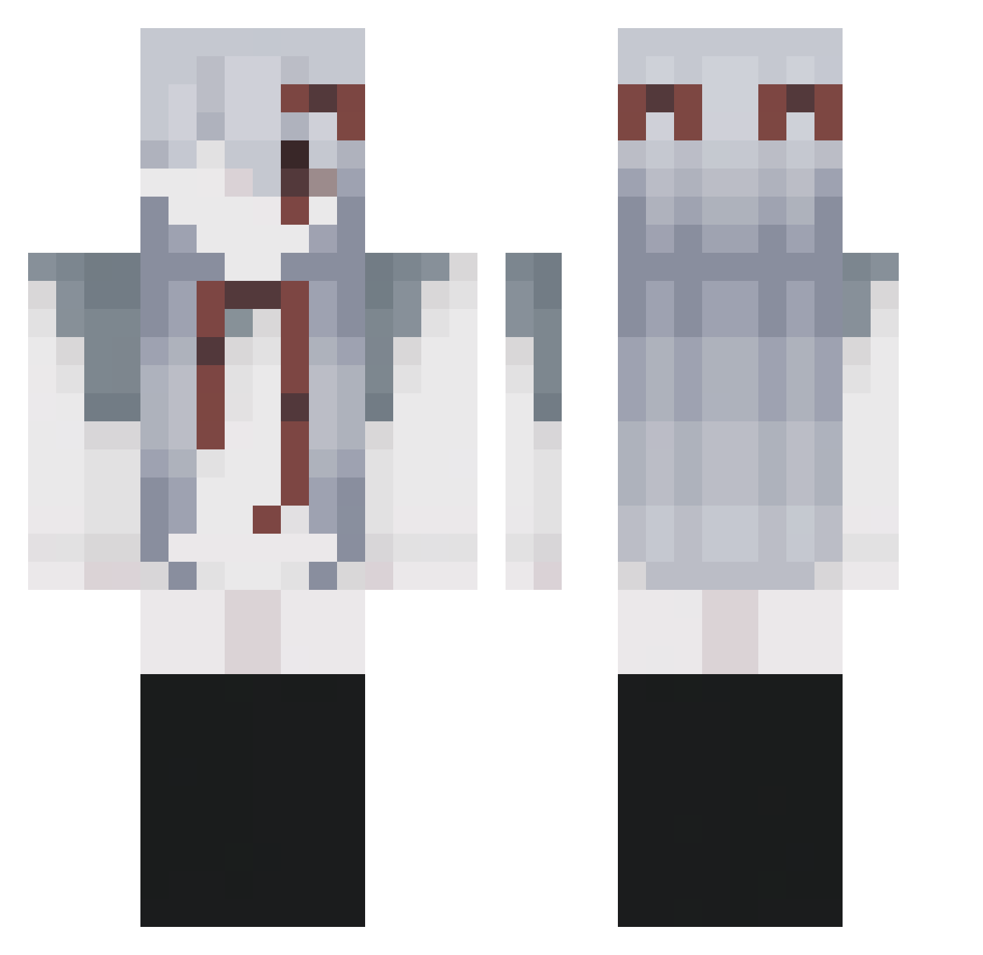 Pegatinaas Minecraft skin, front and back view