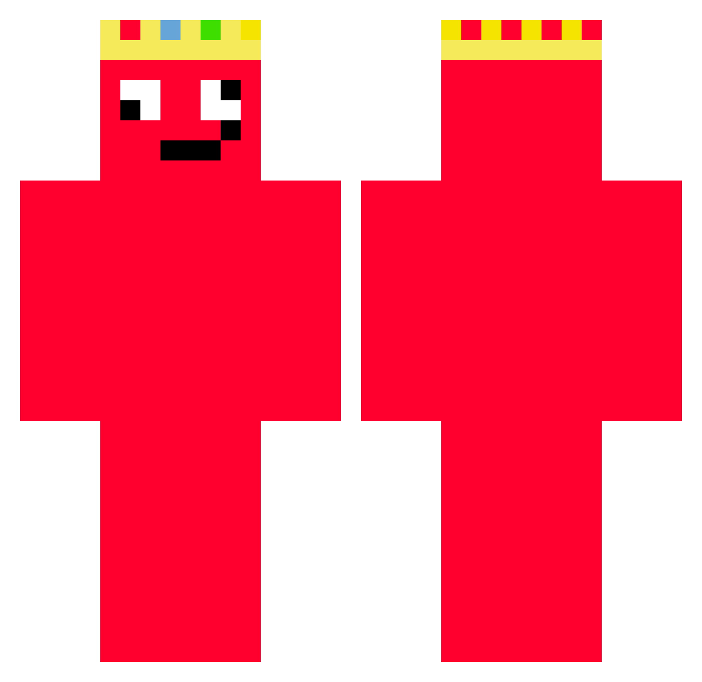 CL0UDLEZZ Minecraft skin, front and back view