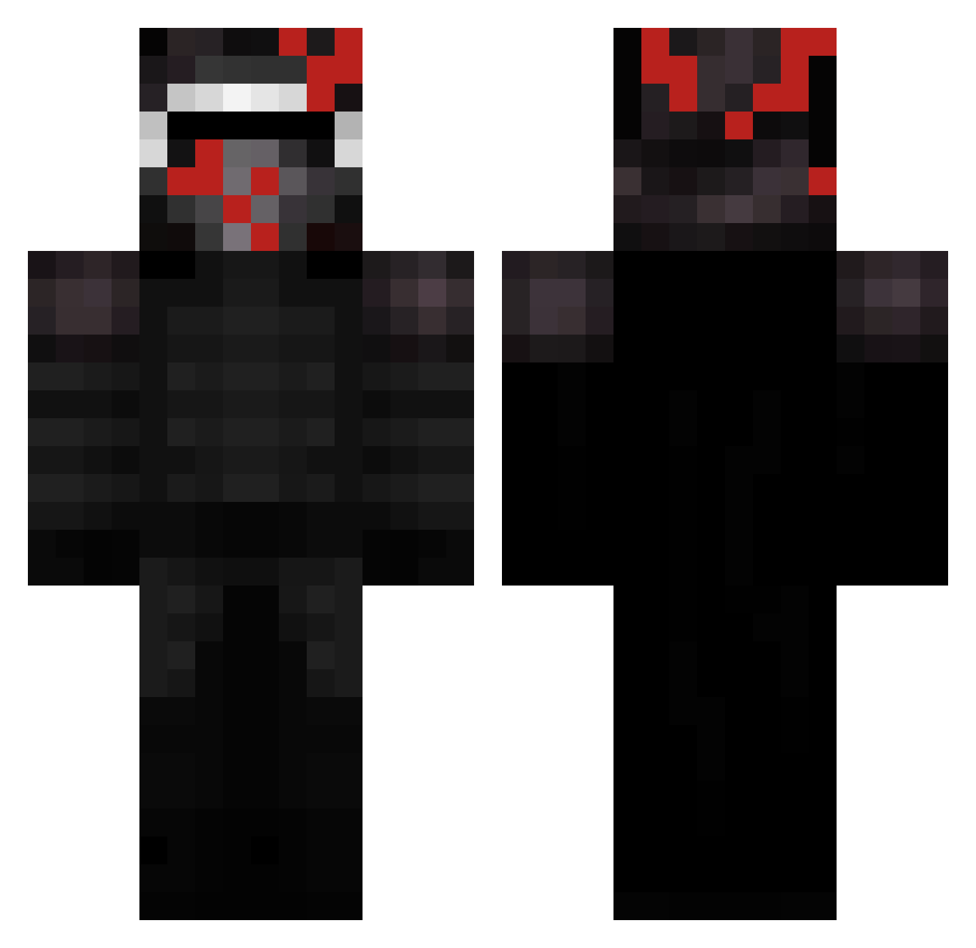 Ivandvil Minecraft skin, front and back view