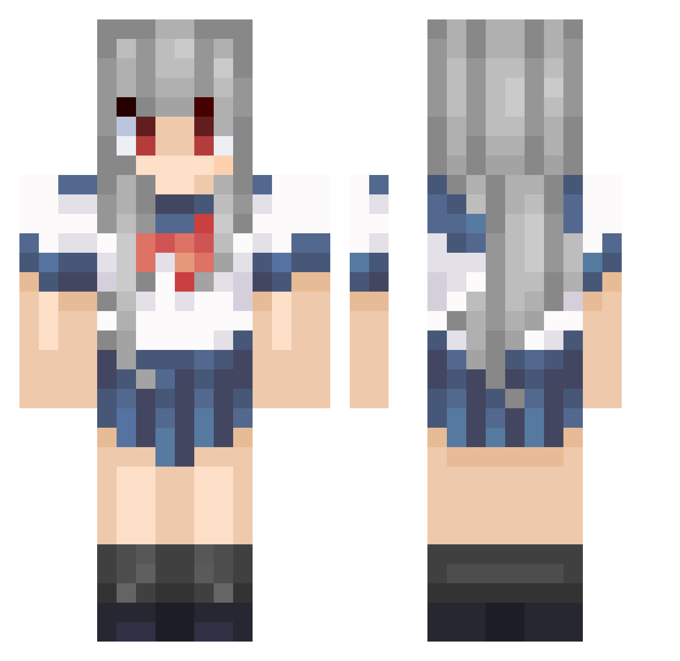 SalmonMannn Minecraft skin, front and back view