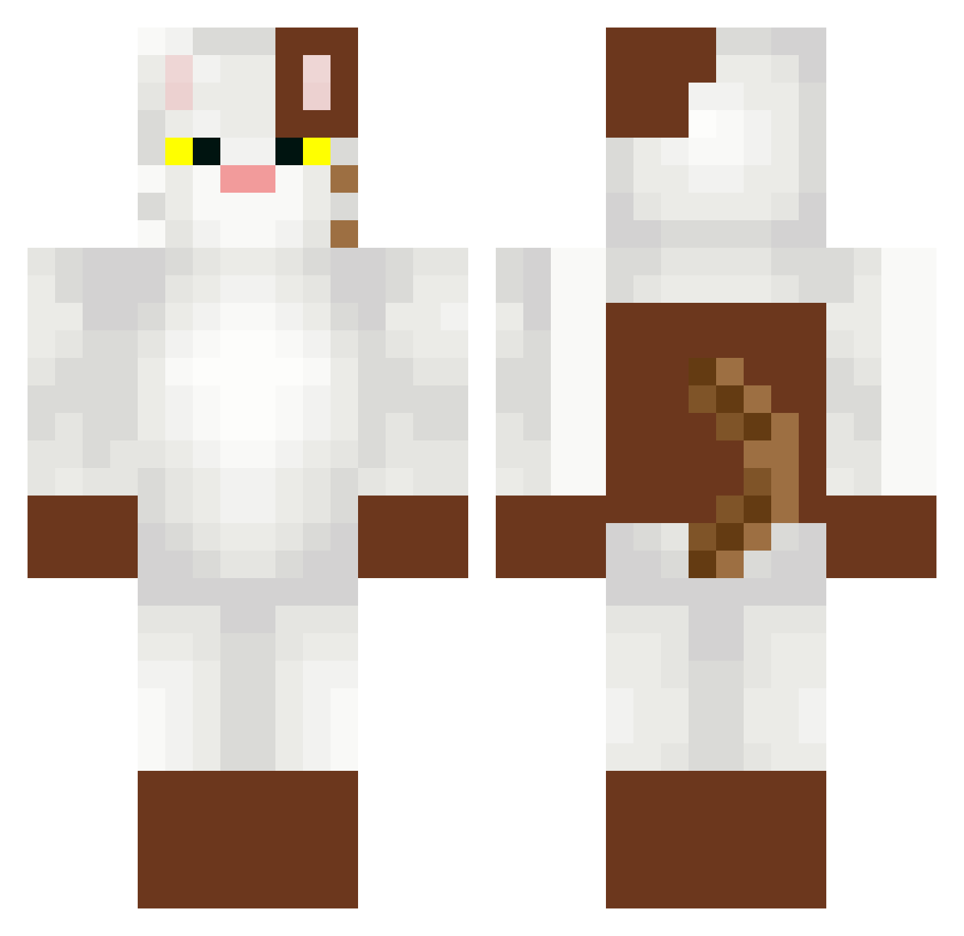 ScryptedFn Minecraft skin, front and back view