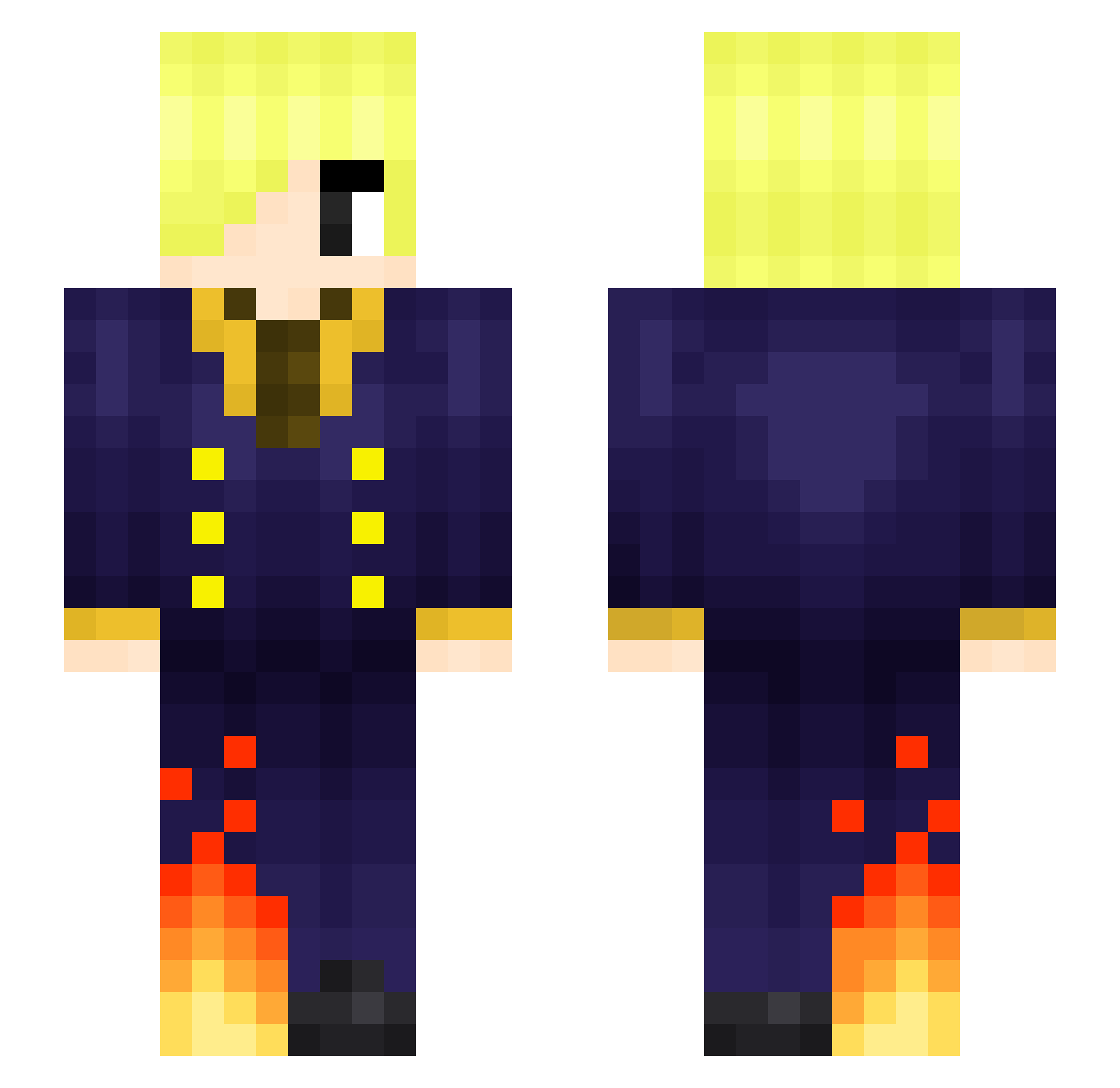 Mrgalletas03 Minecraft skin, front and back view