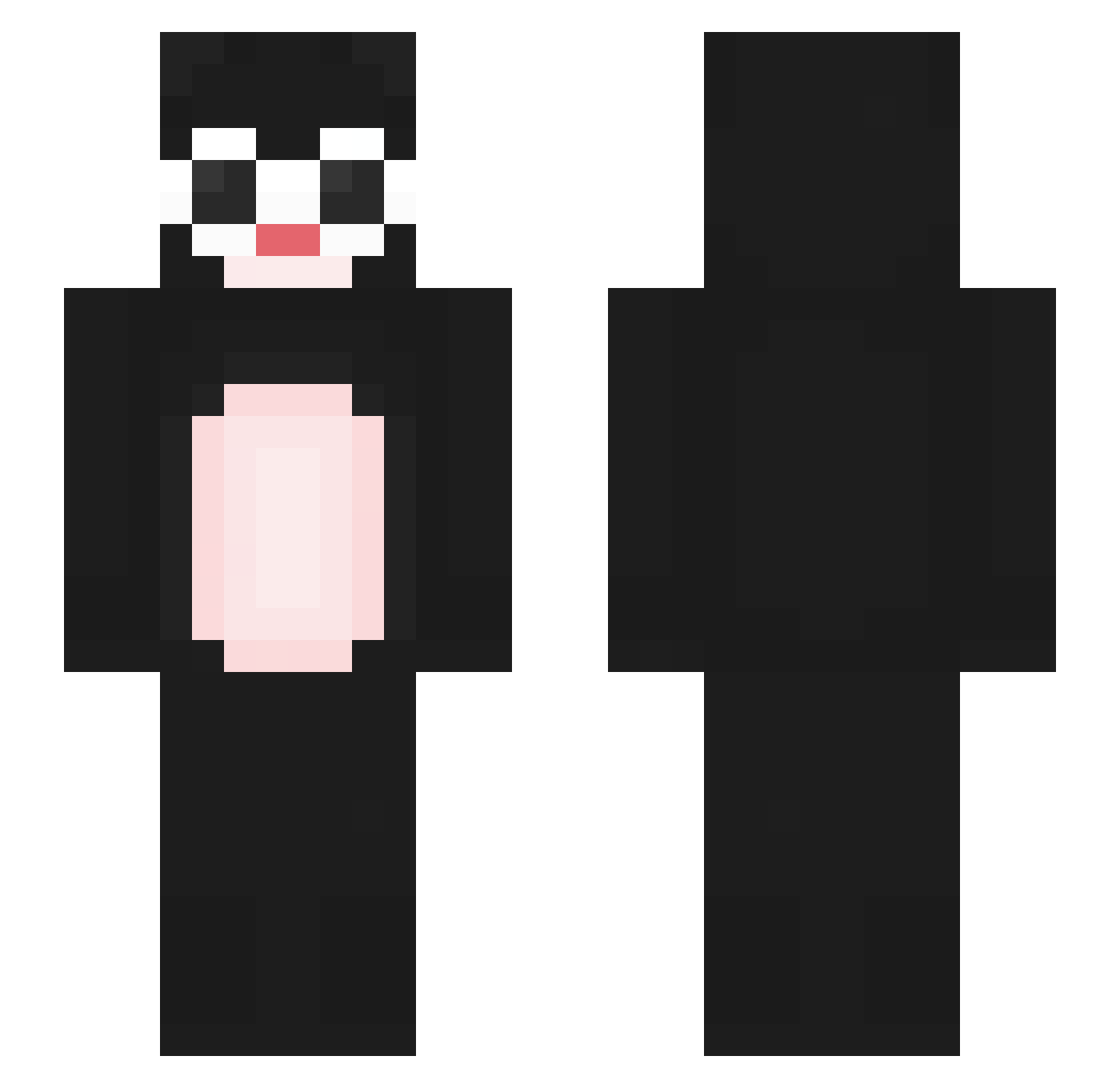 solxris Minecraft skin, front and back view