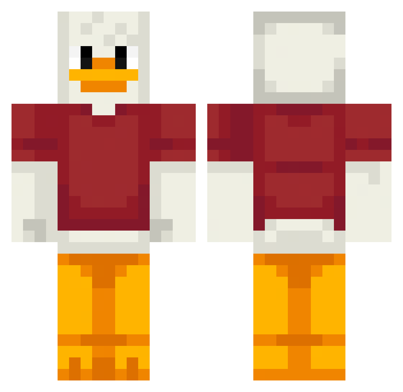 AHOJ_Gregul Minecraft skin, front and back view