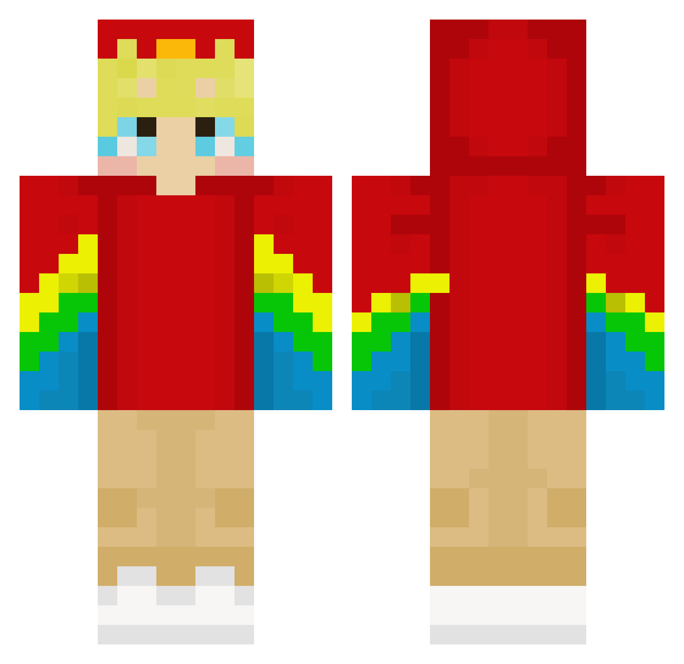 repeatingparrot Minecraft skin, front and back view